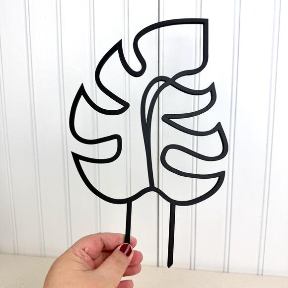 Plant Trellis, Monstera Inspired Plant Support, Indoor Garden Decor, 11.5" tall - Picture 2 of 8